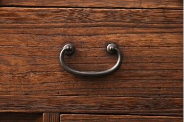 和製アンティーク　素朴な木肌が味わい深い、総桐材製の小箪笥(小物収納、引き出し、戸棚)(R-049039)