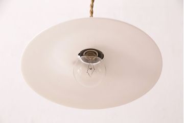 アンティーク照明　シンプルで取り入れやすい!レトロな平笠シェードの天井照明2個セット(ペンダントライト、天井照明)(R-049043)