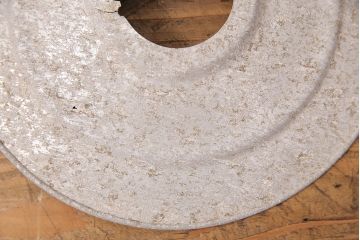 アンティーク雑貨　平芯・3分芯　金属製の油壺が味わいのある吊り下げオイルランプ(ランタン、灯油ランプ、ハンギングランプ)(R-049045)