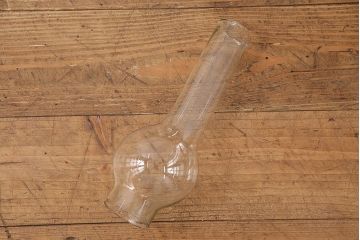 アンティーク雑貨　平芯・3分芯　金属製の油壺が味わいのある吊り下げオイルランプ(ランタン、灯油ランプ、ハンギングランプ)(R-049045)