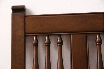 中古　美品　松本民芸家具　上品な佇まいが魅力のD型布張り椅子(ソファ、アームチェア、一人掛けソファ)(定価約27万円)(R-049058)