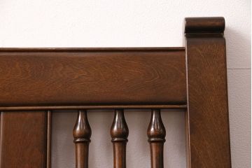 中古　美品　松本民芸家具　上品な佇まいが魅力のD型布張り椅子(ソファ、アームチェア、一人掛けソファ)(定価約27万円)(R-049058)