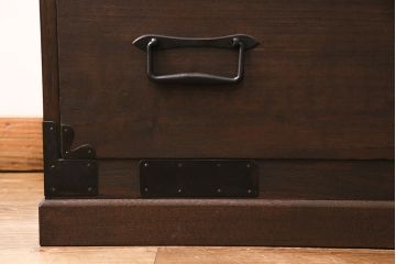 和製アンティーク　新潟産　落ち着いた和の雰囲気を醸し出す桐材製の重ね箪笥(引き出し、チェスト、桐箪笥、桐タンス、和たんす、収納箪笥、時代箪笥)(R-049065)
