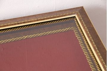 中古　美品　イタリア輸入家具　クラシカルな佇まいが魅力のキュリオケース(ガラスケース、キャビネット、飾り棚、コレクションケース)(定価約39万円)(R-049066)