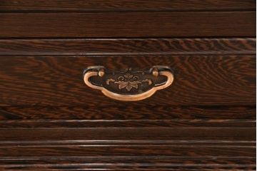 中古　最高級品　鉄刀木(タガヤサン)無垢材　上質な和の暮らしを実現できる関西火鉢(ローテーブル、長火鉢、座卓、リビングテーブル、囲炉裏)(R-049070)