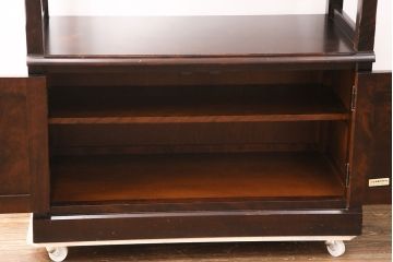 中古　北海道民芸家具　HM156　美しい佇まいと機能性を兼ね備えた四方棚(飾り棚、陳列棚、収納棚、オープンラック、キャビネット)(定価約30万円)(R-049071)