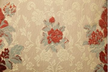 中古　イタリア輸入家具　優美でロマンチックな雰囲気が魅力的なソファ&クッションセット(定価約90万円)(3人掛けソファ)(R-049074)