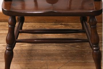 中古美品　松本民芸家具　洗練されたフォルムが上品なWB型アームチェア(定価約16万円)(椅子)(R-049077)