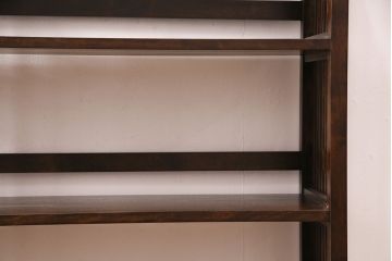 中古　松本民芸家具　#117型　和モダンスタイルにおすすめ!格子が魅力的な書棚(飾り棚、本棚、オープンラック)(R-049078)