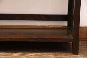 中古　松本民芸家具　#117型　和モダンスタイルにおすすめ!格子が魅力的な書棚(飾り棚、本棚、オープンラック)(R-049078)