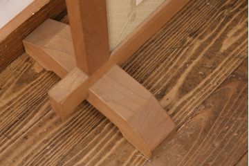 昭和初期　ケヤキ材　智恵子抄　上品な和の雰囲気を盛り上げる衝立(つい立て、パーテーション、間仕切り、茶道具)(R-049079)