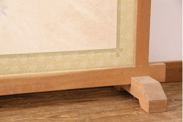 昭和初期　ケヤキ材　智恵子抄　上品な和の雰囲気を盛り上げる衝立(つい立て、パーテーション、間仕切り、茶道具)(R-049079)