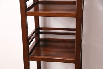 中古　極美品　国産　ケヤキ・杉材　造りの良さが素晴らしい手造り家具の飾り棚(陳列棚、引き出し)(R-049080)