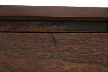 和製アンティーク　天板・脚付きリメイク　落ち着いた和の雰囲気を醸し出す総桐材製の鉄脚付きローボード(テレビボード、テレビ台、引き出し、チェスト)(R-049082)