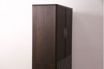 中古　美品　松永修一作　胴丸　柾目が美しい!上品な雰囲気が魅力の総桐箪笥(衣装箪笥、着物箪笥、和タンス、桐たんす)(定価約120万円)(R-049084)