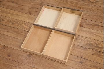 和製アンティーク　品の良さを感じさせる、マットブラックペイントの小引き出し(小物収納、卓上収納)(R-049085)
