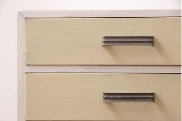 和製アンティーク　ペイントカラーが優しい印象の小引き出し(小物収納、サイドチェスト)(R-049086)