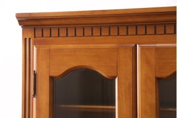 中古　美品　横浜クラシック家具　ダニエル(daniel)　温もりを感じる色合いとクラシカルな佇まいが魅力のブックケース(本箱、収納棚、キャビネット、飾り棚)(R-049087)