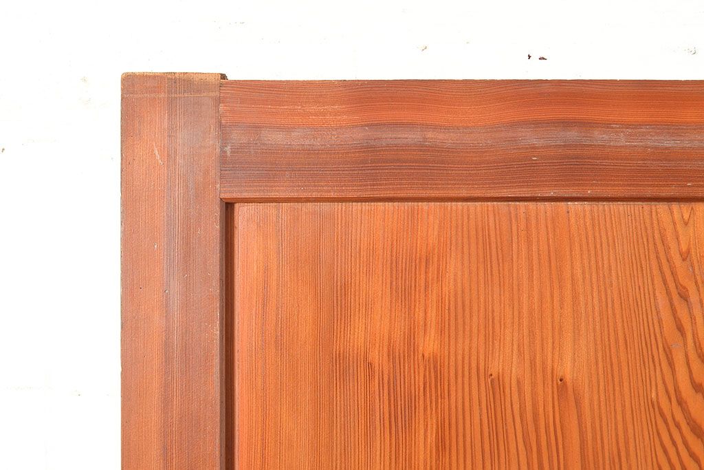 アンティーク建具　板部一枚板　芸術品のように美しい組子が目を惹く帯戸2枚セット(ガラス帯戸、組子帯戸、引き戸、建具)(R-049094)