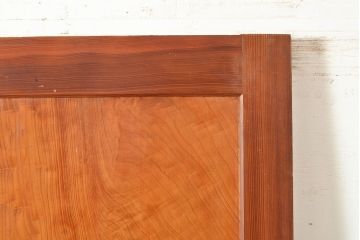 アンティーク建具　板部一枚板　芸術品のように美しい組子が目を惹く帯戸2枚セット(ガラス帯戸、組子帯戸、引き戸、建具)(R-049094)