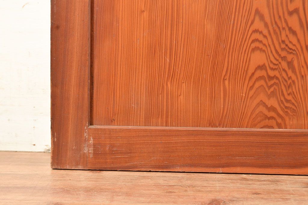 アンティーク建具　板部一枚板　芸術品のように美しい組子が目を惹く帯戸2枚セット(ガラス帯戸、組子帯戸、引き戸、建具)(R-049094)