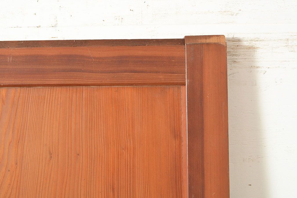 アンティーク建具　板部一枚板　芸術品のように美しい組子が目を惹く帯戸2枚セット(ガラス帯戸、組子帯戸、引き戸、建具)(R-049094)