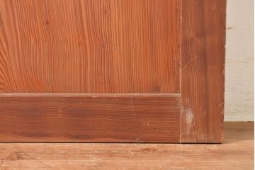 アンティーク建具　板部一枚板　芸術品のように美しい組子が目を惹く帯戸2枚セット(ガラス帯戸、組子帯戸、引き戸、建具)(R-049094)