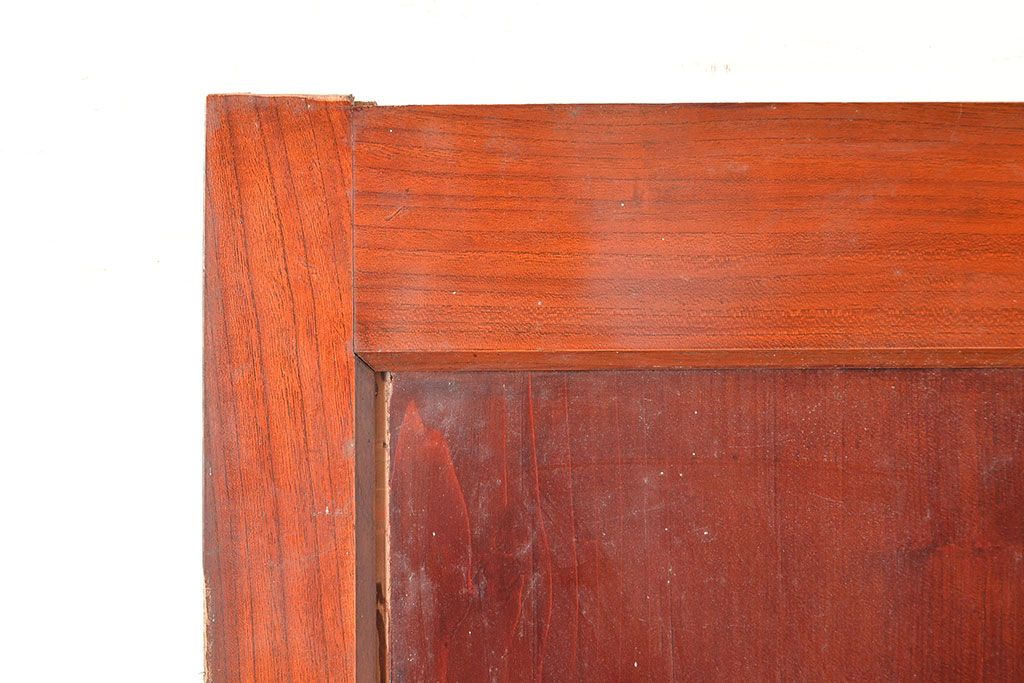 アンティーク建具　明治期　枠(欅材)　板(杉材)　漆塗りが上質な雰囲気を高める蔵戸1枚　(R-049095)