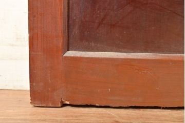 アンティーク建具　明治期　枠(欅材)　板(杉材)　漆塗りが上質な雰囲気を高める蔵戸1枚　(R-049095)