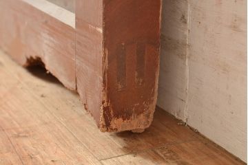 アンティーク建具　明治期　枠(欅材)　板(杉材)　漆塗りが上質な雰囲気を高める蔵戸1枚　(R-049095)