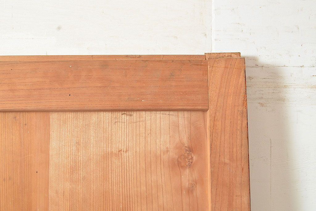 アンティーク建具　明治期　枠(欅材)　板(杉材)　漆塗りが上質な雰囲気を高める蔵戸1枚　(R-049095)