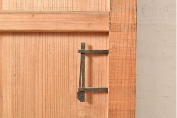 アンティーク建具　明治期　枠(欅材)　板(杉材)　漆塗りが上質な雰囲気を高める蔵戸1枚　(R-049095)