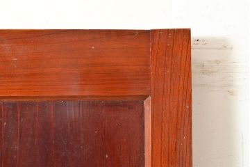 アンティーク建具　枠・ケヤキ材、板・スギ材　漆塗りが上質な雰囲気を高める蔵戸(引き戸、玄関戸)(R-049095)