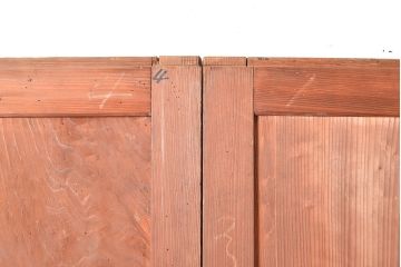 アンティーク建具　木の味わいが堪能できる帯戸4枚セット(ガラス帯戸、板戸、引き戸、建具)(R-049098)