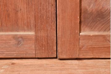 アンティーク建具　木の味わいが堪能できる帯戸4枚セット(ガラス帯戸、板戸、引き戸、建具)(R-049098)