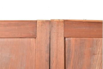 アンティーク建具　木の味わいが堪能できる帯戸4枚セット(ガラス帯戸、板戸、引き戸、建具)(R-049098)