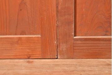 和製アンティーク　美しく繊細な組子細工が上品な印象を与える帯戸4枚セット(ガラス帯戸、建具、引き戸)(R-049099)