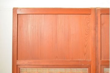 和製アンティーク　美しく繊細な組子細工が上品な印象を与える帯戸4枚セット(ガラス帯戸、建具、引き戸)(R-049099)