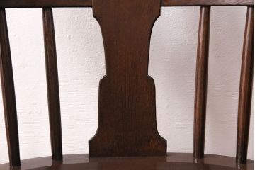 中古美品　松本民芸家具　洗練されたフォルムが上品なWB型アームチェア(定価約16万円)(椅子)(R-049100)