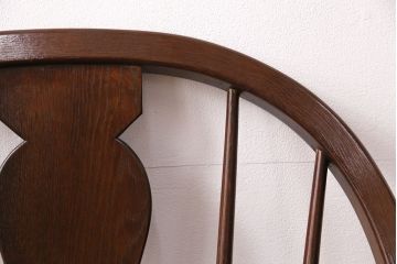 中古美品　松本民芸家具　洗練されたフォルムが上品なWB型アームチェア(定価約16万円)(椅子)(R-049100)