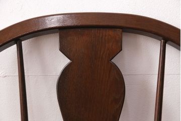 中古美品　松本民芸家具　洗練されたフォルムが上品なWB型アームチェア(定価約16万円)(椅子)(R-049100)