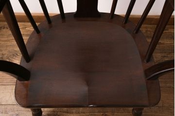中古美品　松本民芸家具　洗練されたフォルムが上品なWB型アームチェア(定価約16万円)(椅子)(R-049101)
