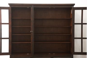 中古　北海道民芸家具　HM165K　高級感漂う上品な佇まいの食器棚(カップボード、キャビネット、サイドボード、サイドキャビネット)(定価約43万円)(R-049104)