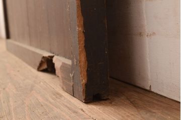 アンティーク建具　和製アンティーク　経年による古い風合いが味わい深い格子帯戸1枚(引き戸、障子帯戸、建具)(R-049110)