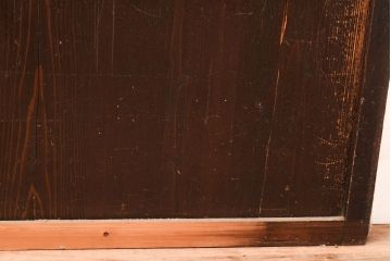 アンティーク建具　和製アンティーク　経年による古い風合いが味わい深い格子帯戸1枚(引き戸、障子帯戸、建具)(R-049110)