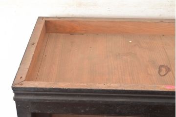 和製アンティーク　大正ロマン　重ねガラス戸棚(収納棚、戸棚、キャビネット)(R-049113)