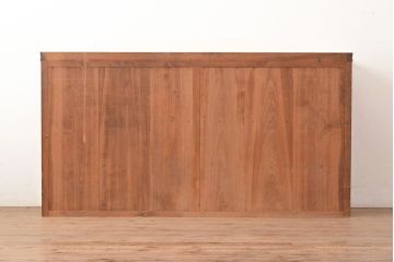 和製アンティーク　大正ロマン　重ねガラス戸棚・上段(収納棚、戸棚、キャビネット)(R-049114)