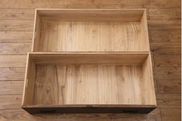 和製アンティーク　天板リメイク　落ち着いた和の雰囲気を醸し出す総桐材製のローボード(テレビボード、テレビ台、引き出し、チェスト)(R-049120)