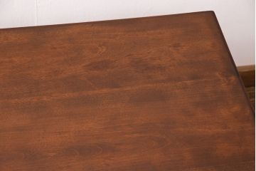 中古　松本民芸家具　特注サイズ　和洋折衷の空間と相性の良いC型センターテーブル(定価約24万円)(ローテーブル)(R-049121)