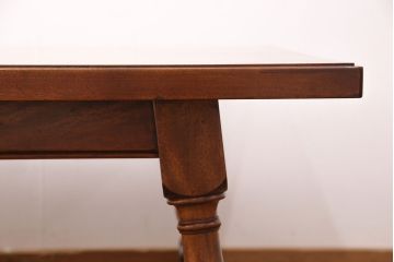 中古　松本民芸家具　特注サイズ　和洋折衷の空間と相性の良いC型センターテーブル(定価約24万円)(ローテーブル)(R-049121)